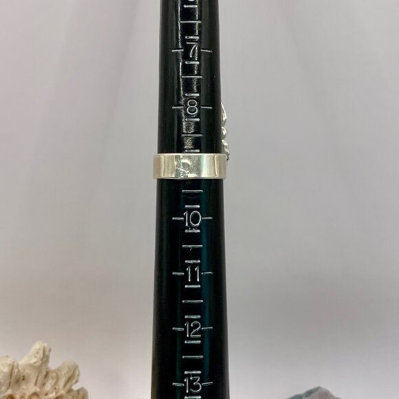 Big Peridot Turquoise Sterling Silver Elongated Handmade Navajo Ring Sz 9 J878 - Picture 12 of 12